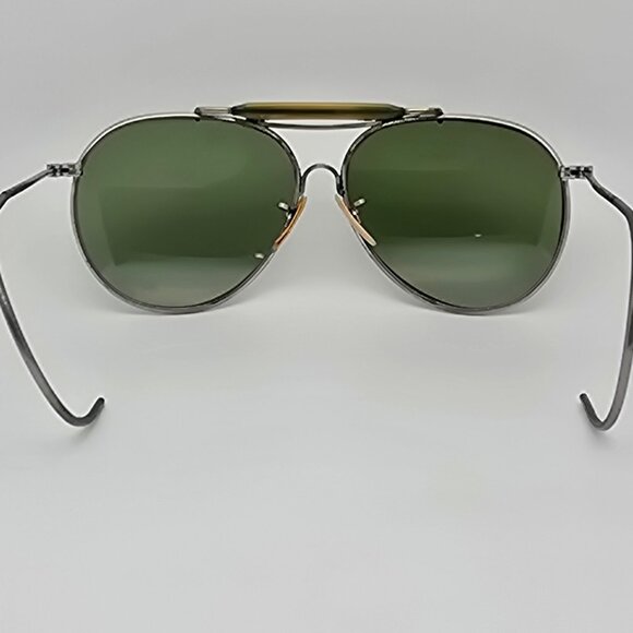 Rochester Optical R.O.C. AN6531 Ful-Vue 12 Nickel Plated WWII Aviator Sunglasses - Picture 4 of 16